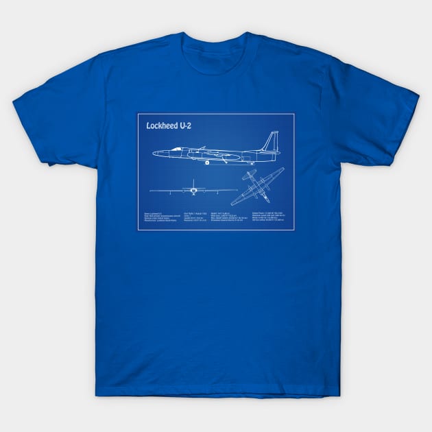 Lockheed U-2 Dragon Lady - AD T-Shirt by SPJE Illustration Photography